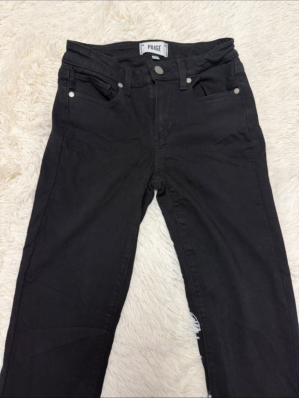 PAIGE Black Manhattan Jeans - Picture 3 of 6
